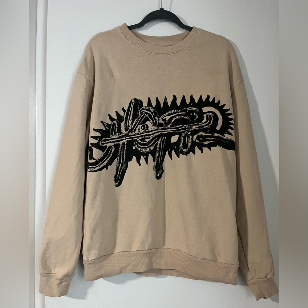 Travis Scott utopia Tan graphic crewneck sweatshirt
